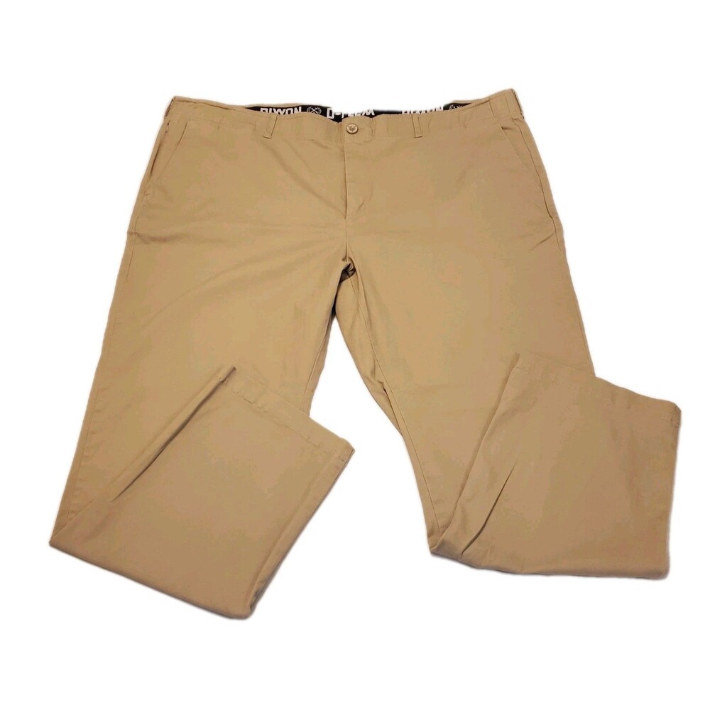 Dixxon D-Flex Khaki Pants Mens 48"× 32" Beige Chino Work Casual Stretch Slacks